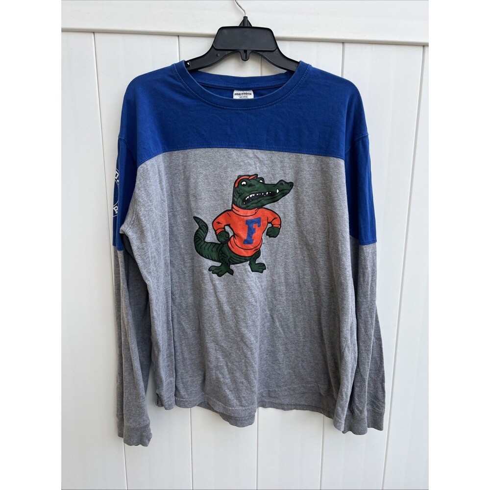 Florida Gators Football Pressbox Adult Large Long Sleeve Blue T Shirt